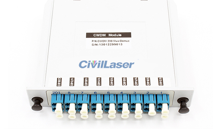  Insert Type Coarse Wavelength Division Multiplexer MUX/DEMUX 8 Channel CWDM